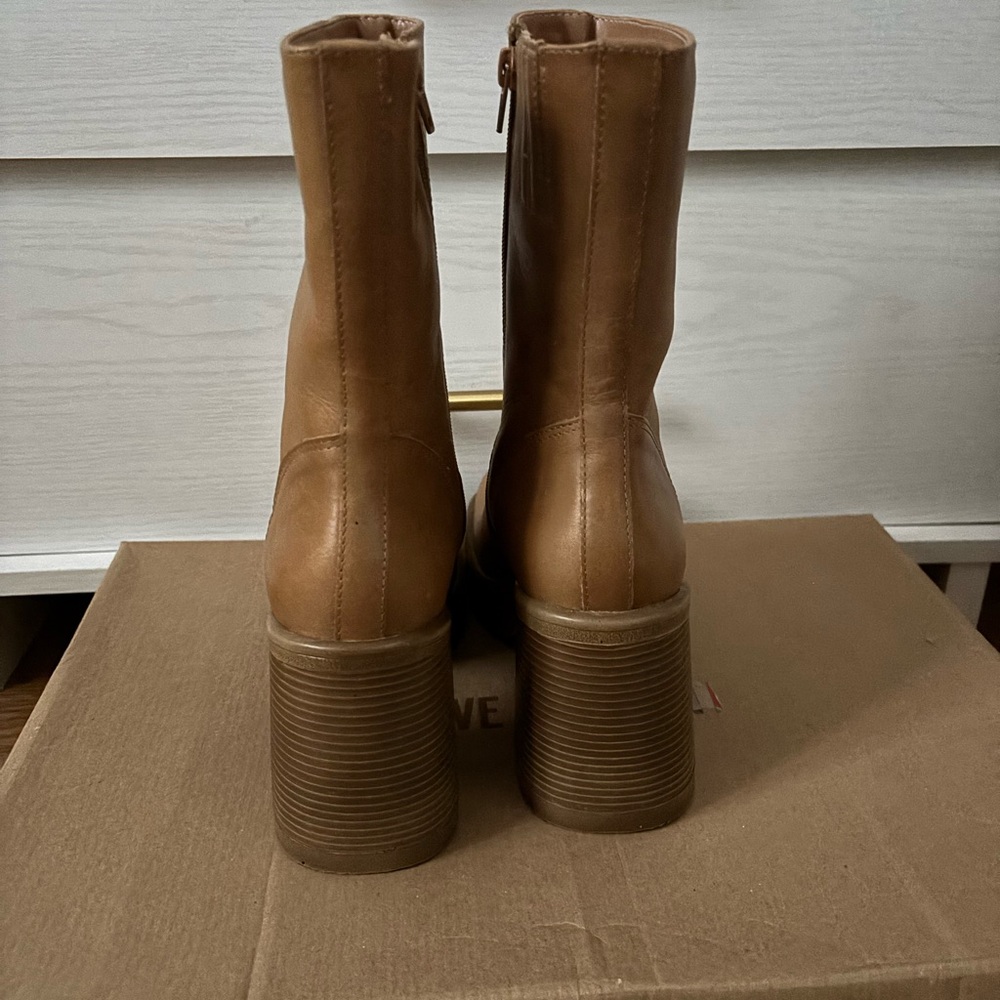 Steve Madden Fantsie Platform Block Heel Mid-Calf Boots - Picture 3 of 6